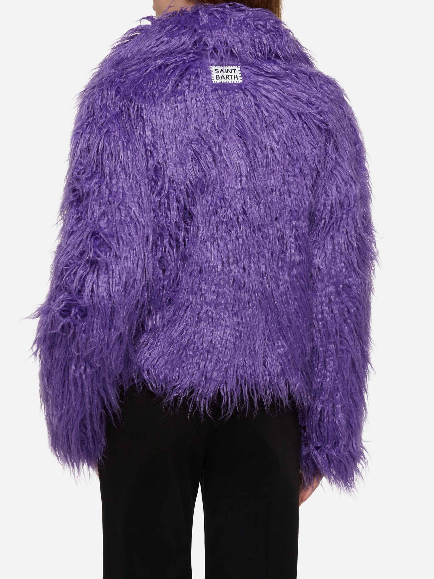 Purple furry short jacket Sully - MC2 Saint Barth