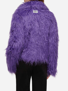 Purple furry short jacket Sully - MC2 Saint Barth