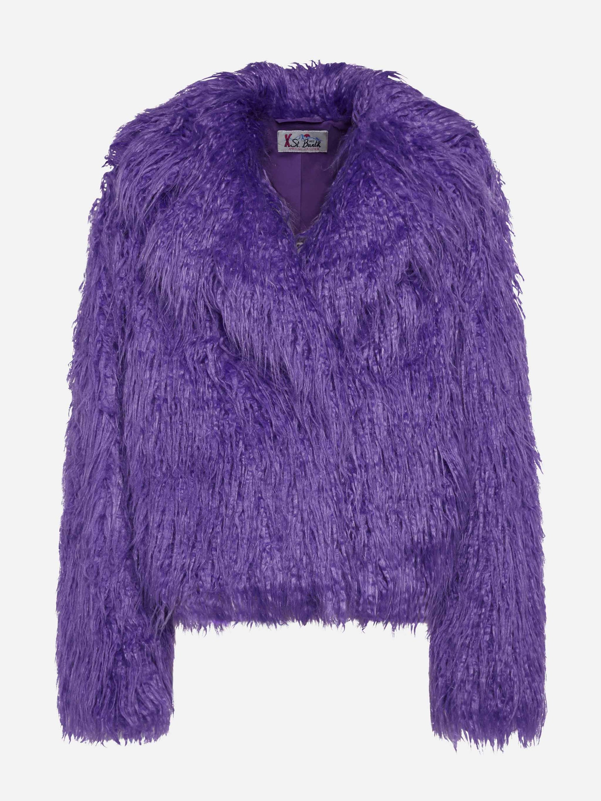 Purple furry short jacket Sully - MC2 Saint Barth