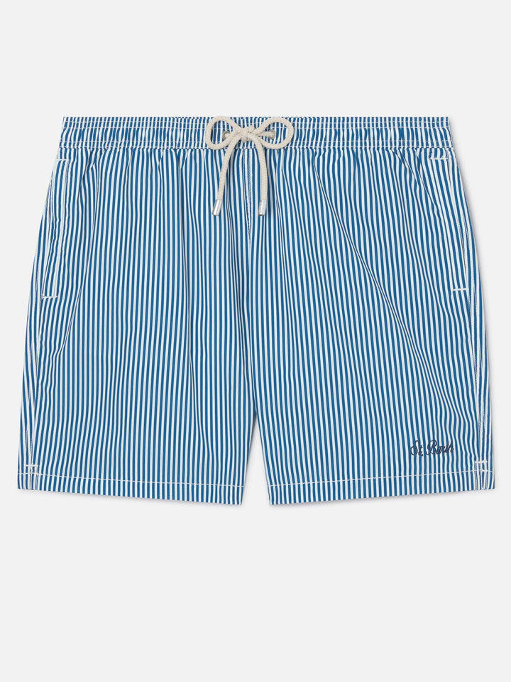 Costume mare Syros a righe bianche e blu