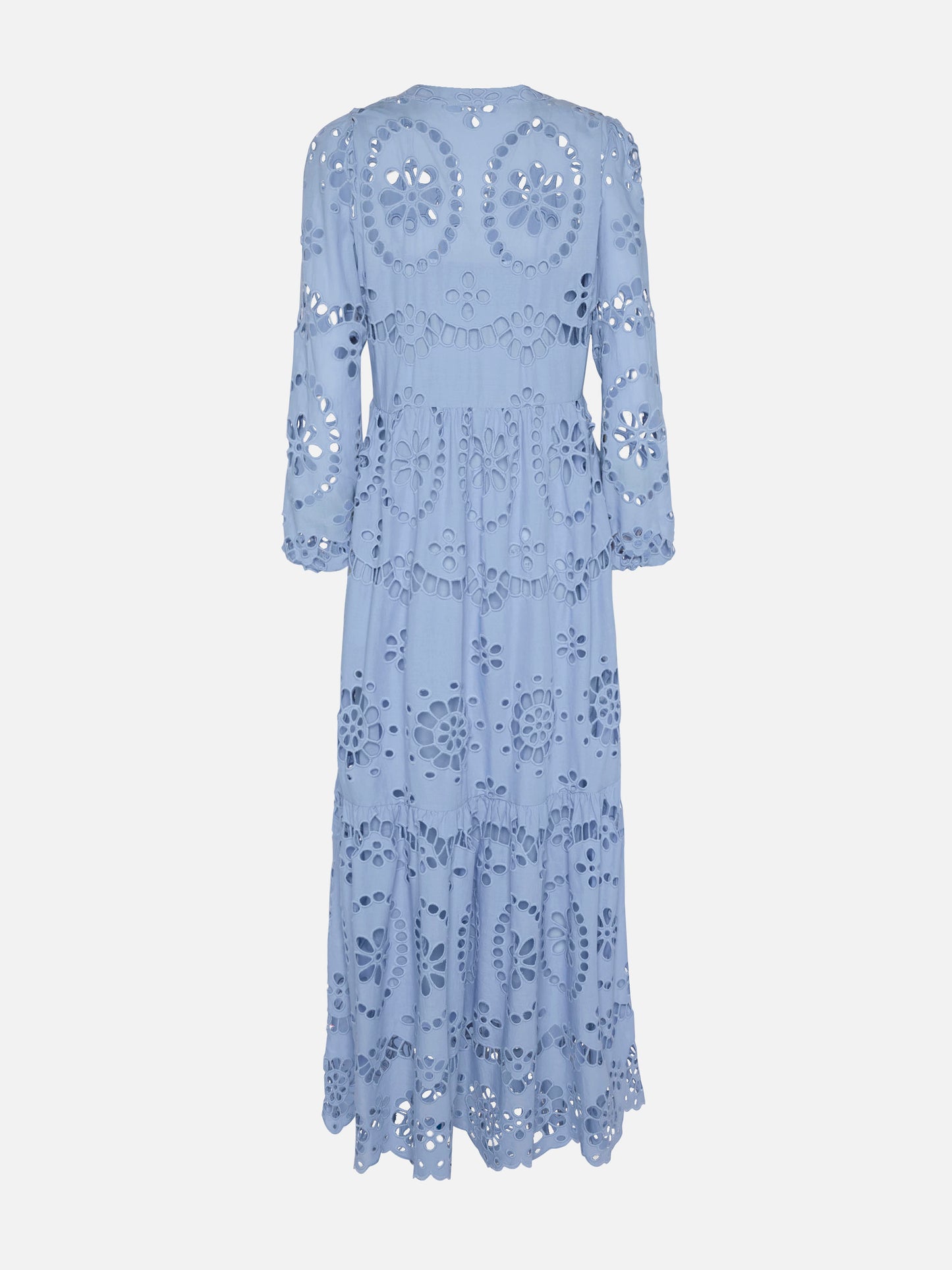 Sylvia avio blue Sangallo lace dress - MC2 Saint Barth