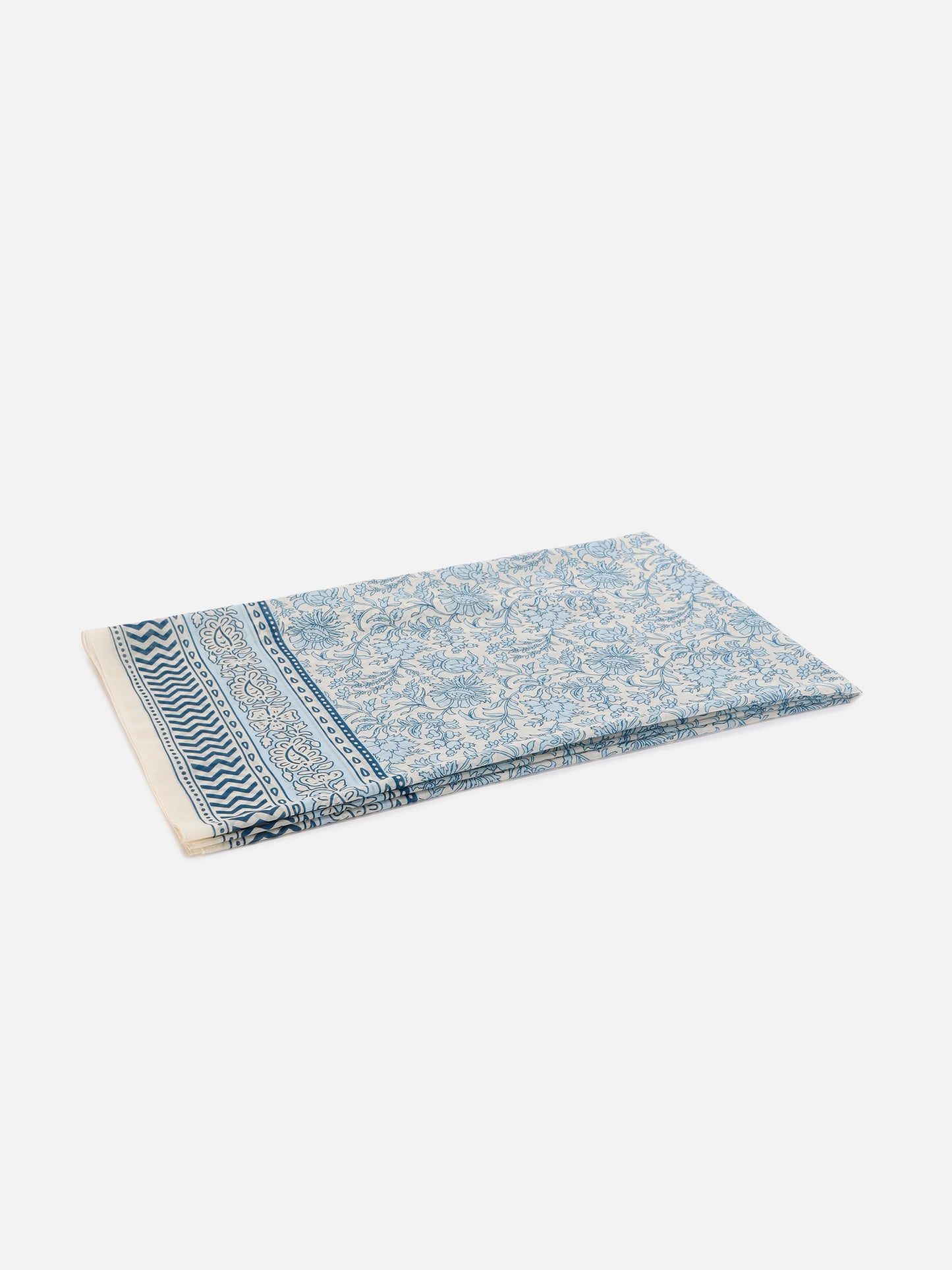 Thaiti long pareo in silk blend with floral batik print