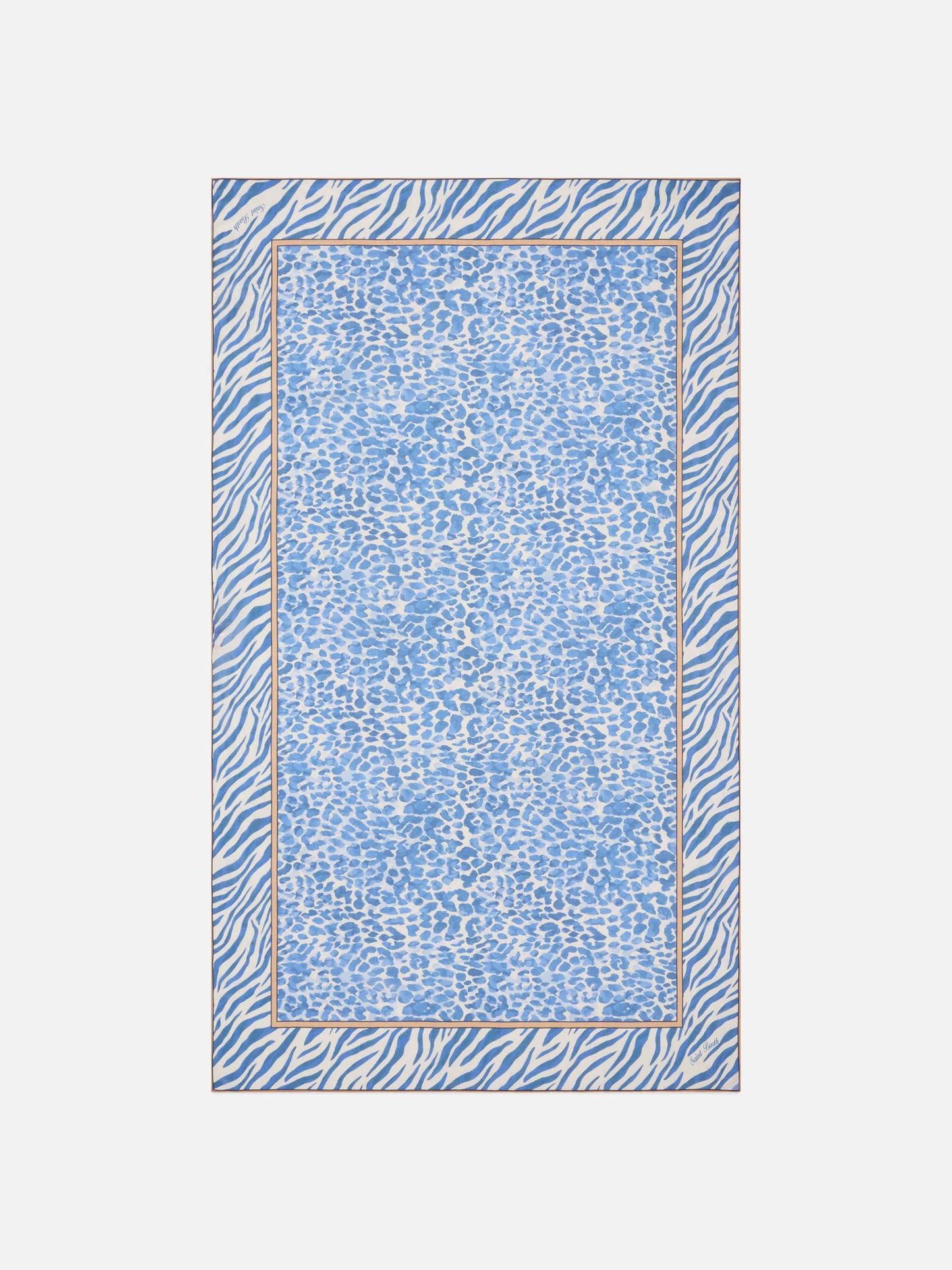 Pareo lungo Thaiti misto seta con stampa animalier leopardata