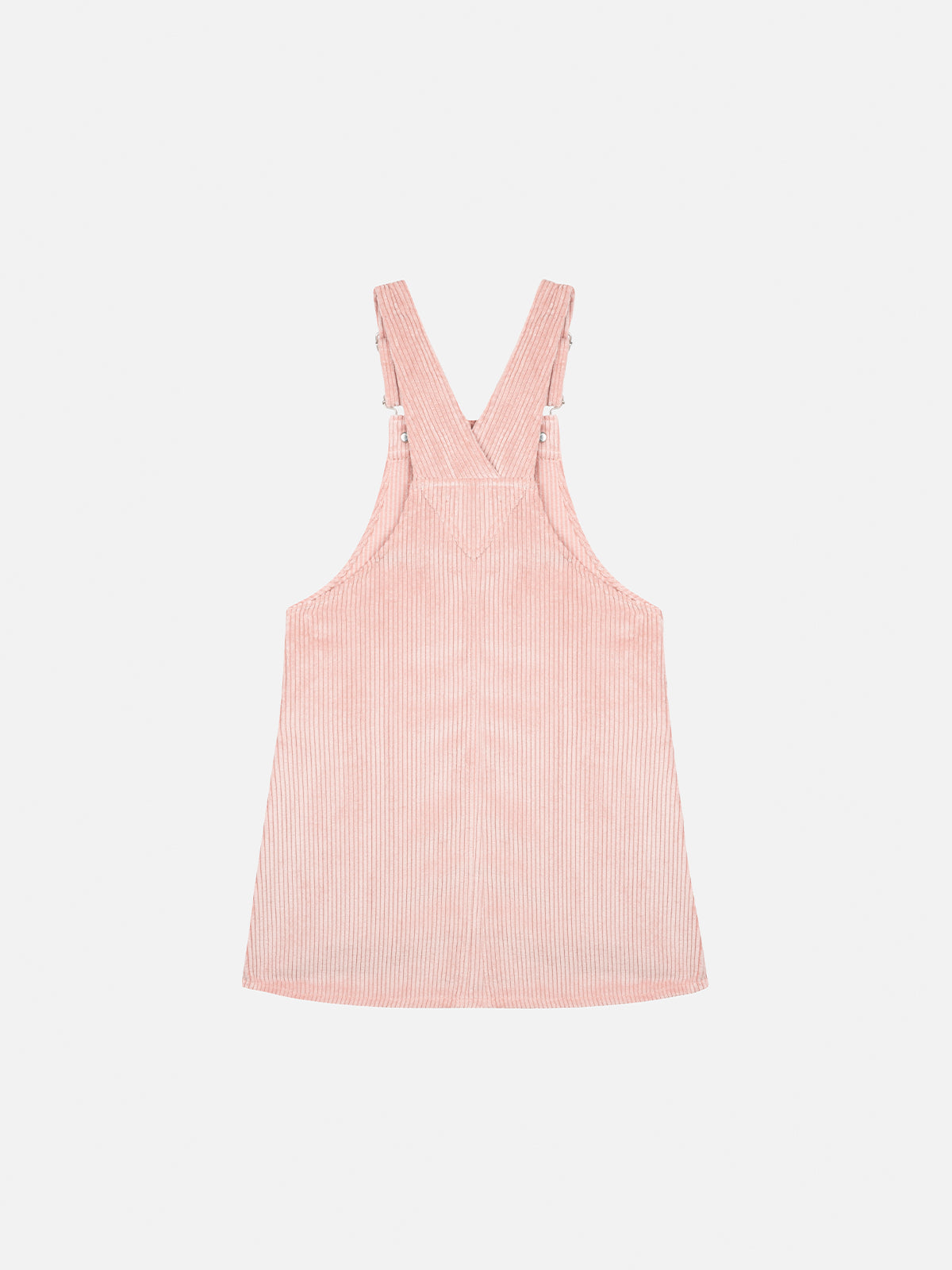 Girl pink corduroy overall Tecla with flower panel - MC2 Saint Barth