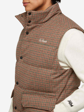 Down padded vest Thunder with pied de poul print - MC2 Saint Barth