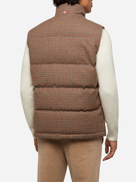 Down padded vest Thunder with pied de poul print - MC2 Saint Barth