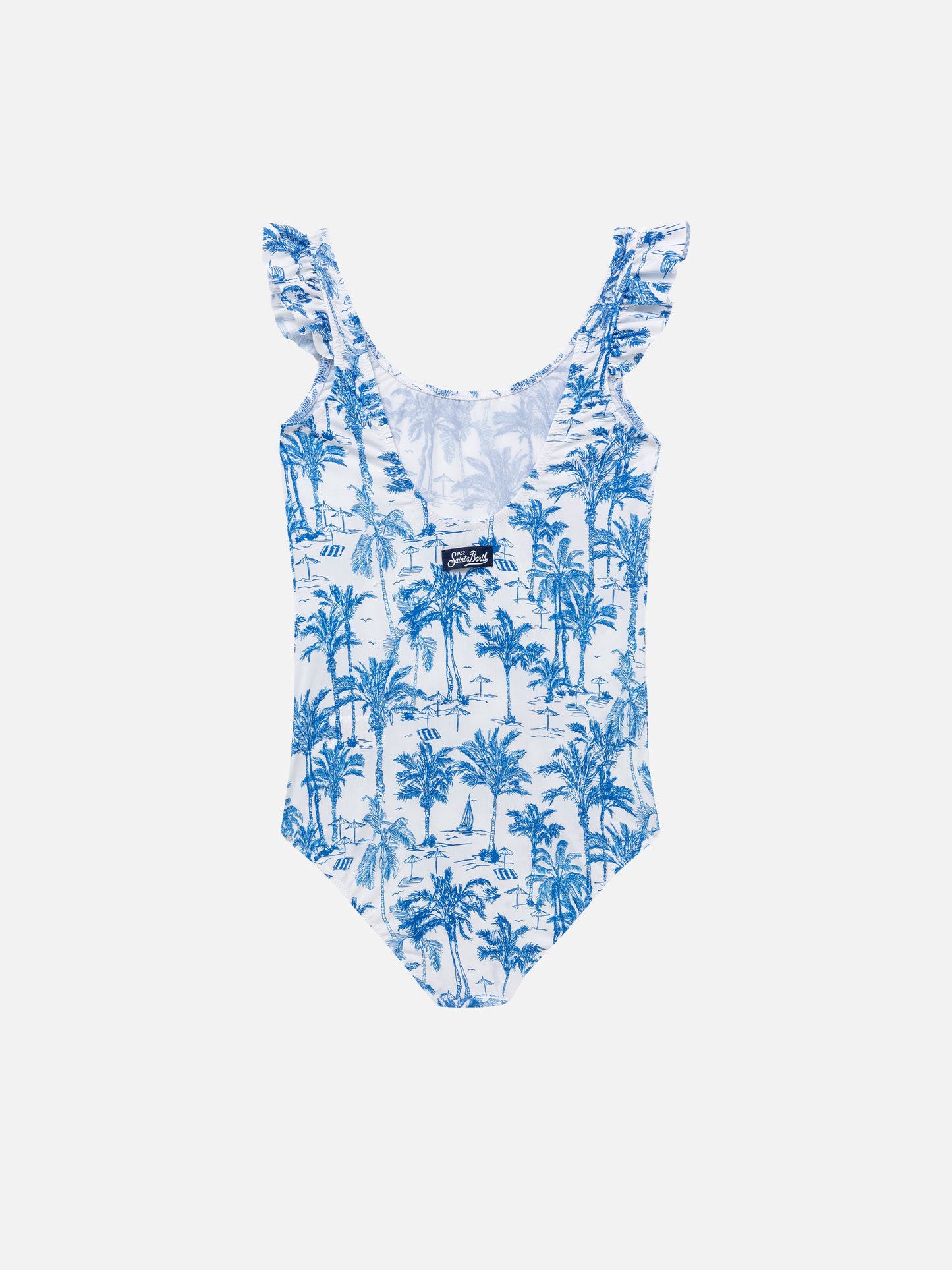 Tilda one-piece swimsuit with ruffled straps - MC2 Saint Barth