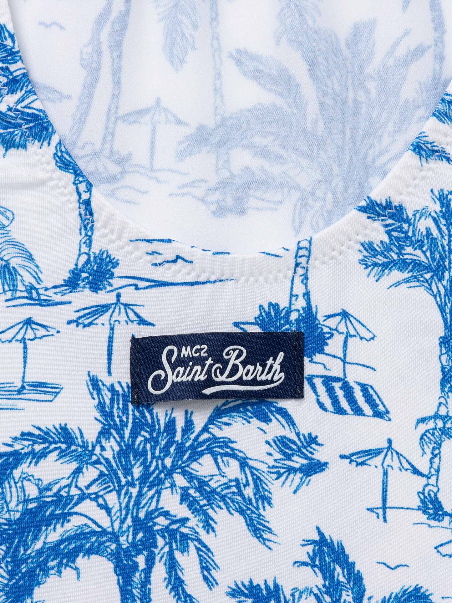 Tilda one-piece swimsuit with ruffled straps - MC2 Saint Barth