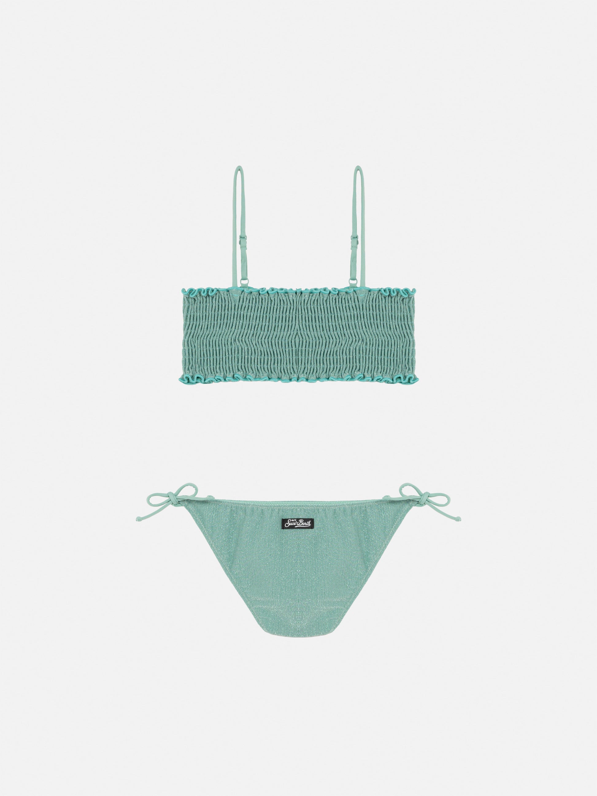 Tilly lurex bikini with smocked point embroidery - MC2 Saint Barth