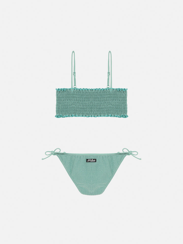 Tilly lurex bikini with smocked point embroidery - MC2 Saint Barth