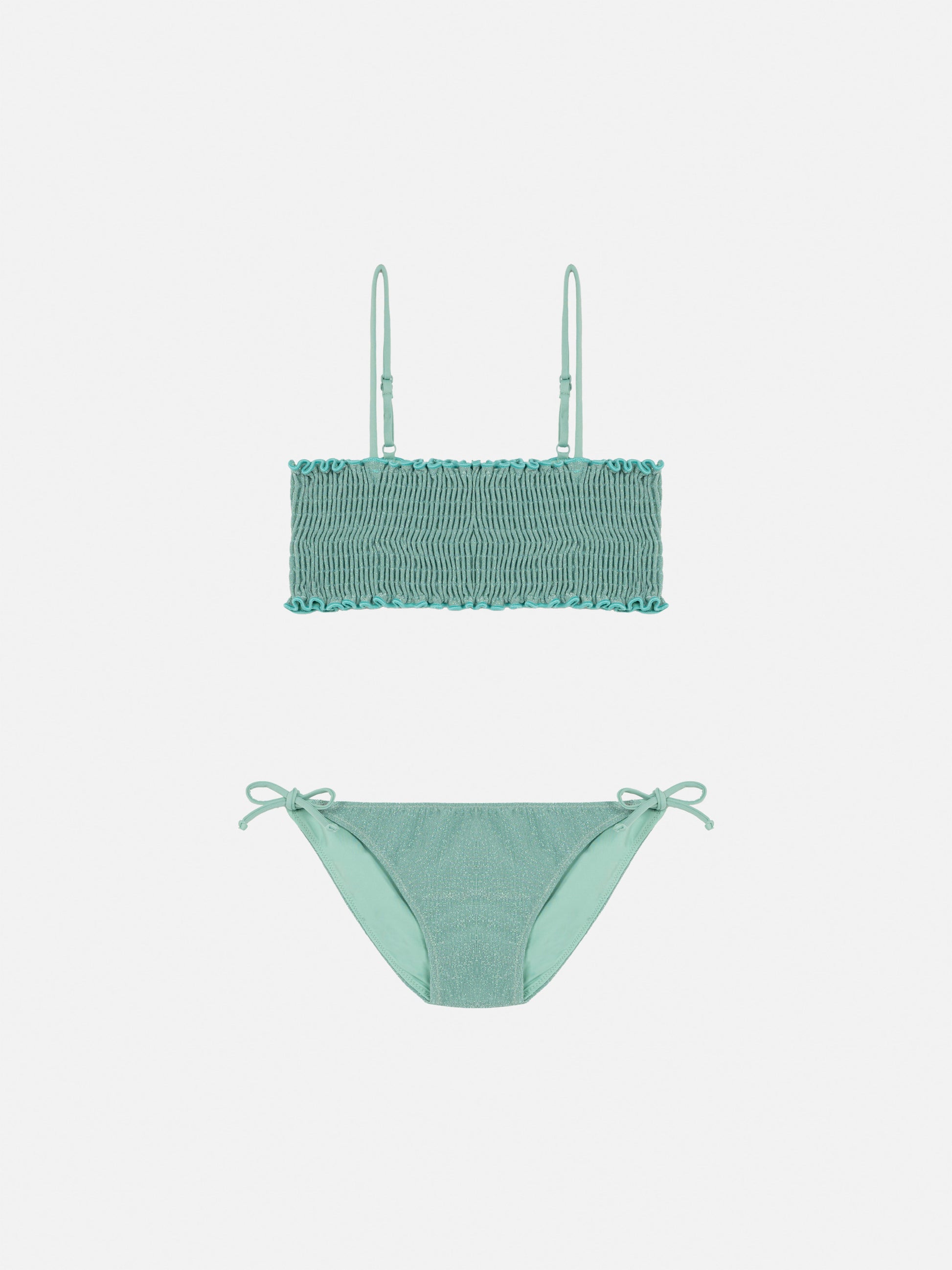 Tilly lurex bikini with smocked point embroidery - MC2 Saint Barth