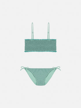 Tilly lurex bikini with smocked point embroidery - MC2 Saint Barth