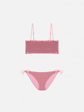 Tilly lurex bikini with smocked point embroidery - MC2 Saint Barth