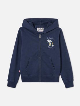 Navy blue Toronto zip sweatshirt with Snoopy football embroidery | Special edition