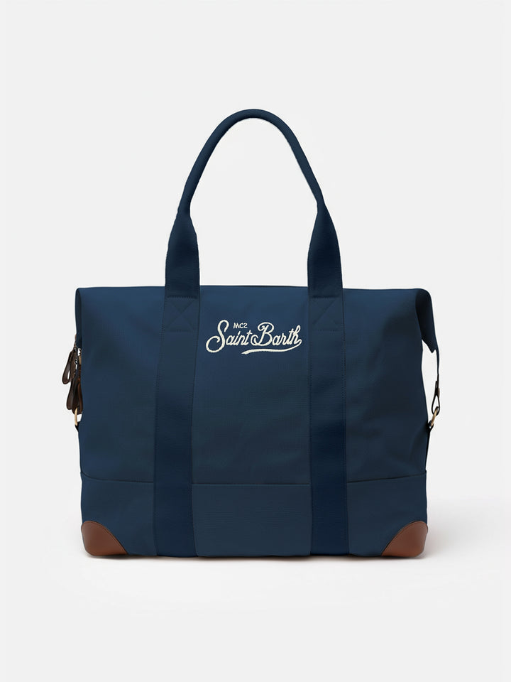 Reisetasche aus marineblauem Baumwoll-Canvas