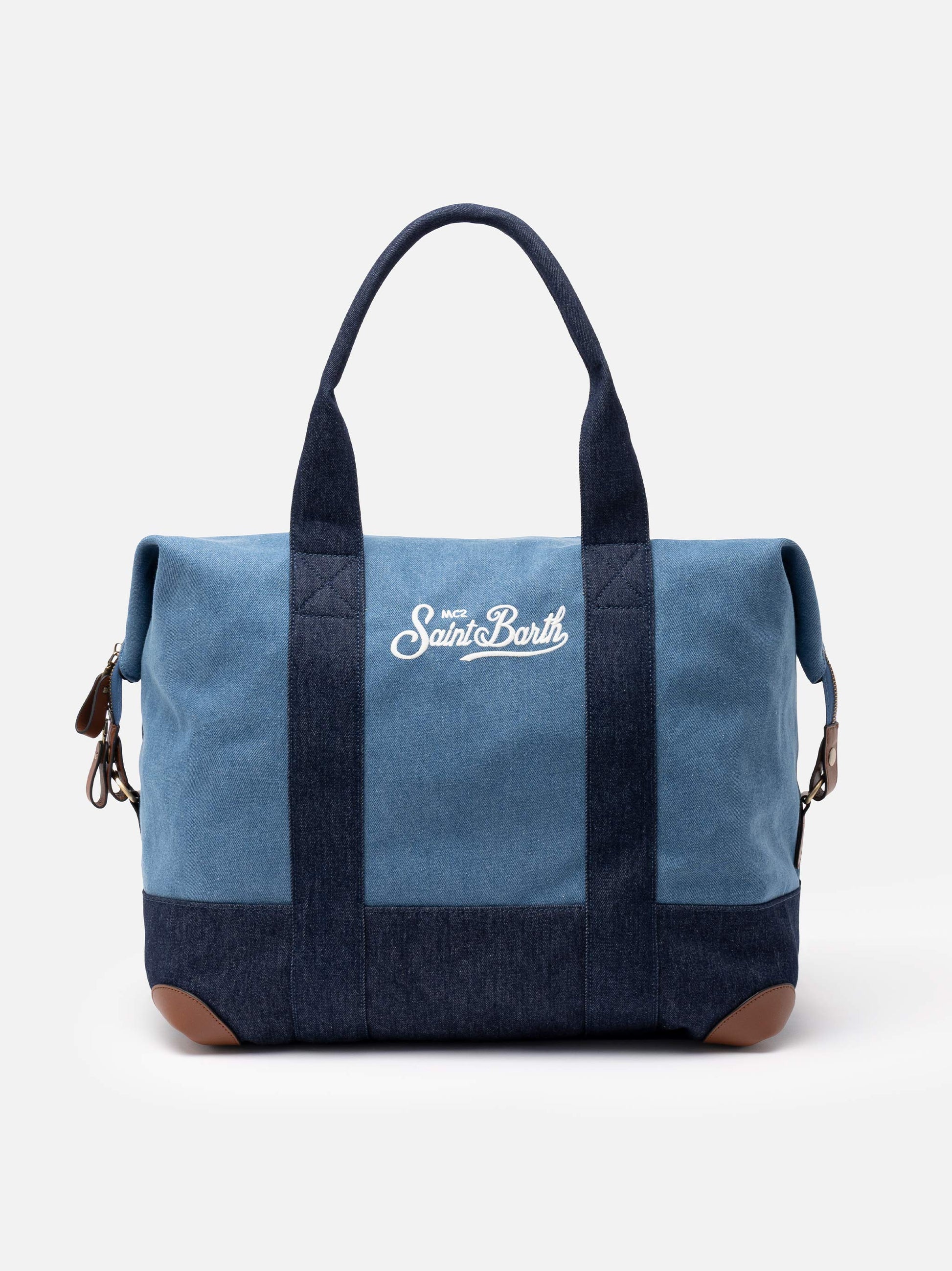 Travel duffel denim bag - MC2 Saint Barth