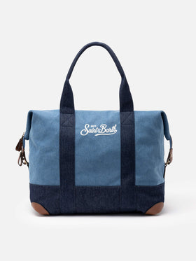 Travel duffel denim bag - MC2 Saint Barth