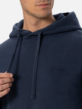 Man navy blue sweatshirt Tribeca with St. Barth embroidery