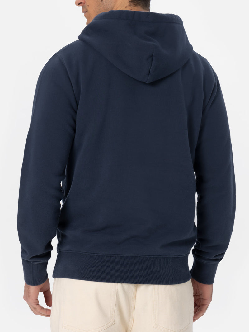 Man navy blue sweatshirt Tribeca with St. Barth embroidery