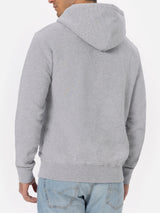 Man mélange grey sweatshirt Tribeca with St. Barth embroidery