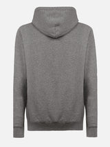 Man mélange grey sweatshirt Tribeca with St. Barth embroidery