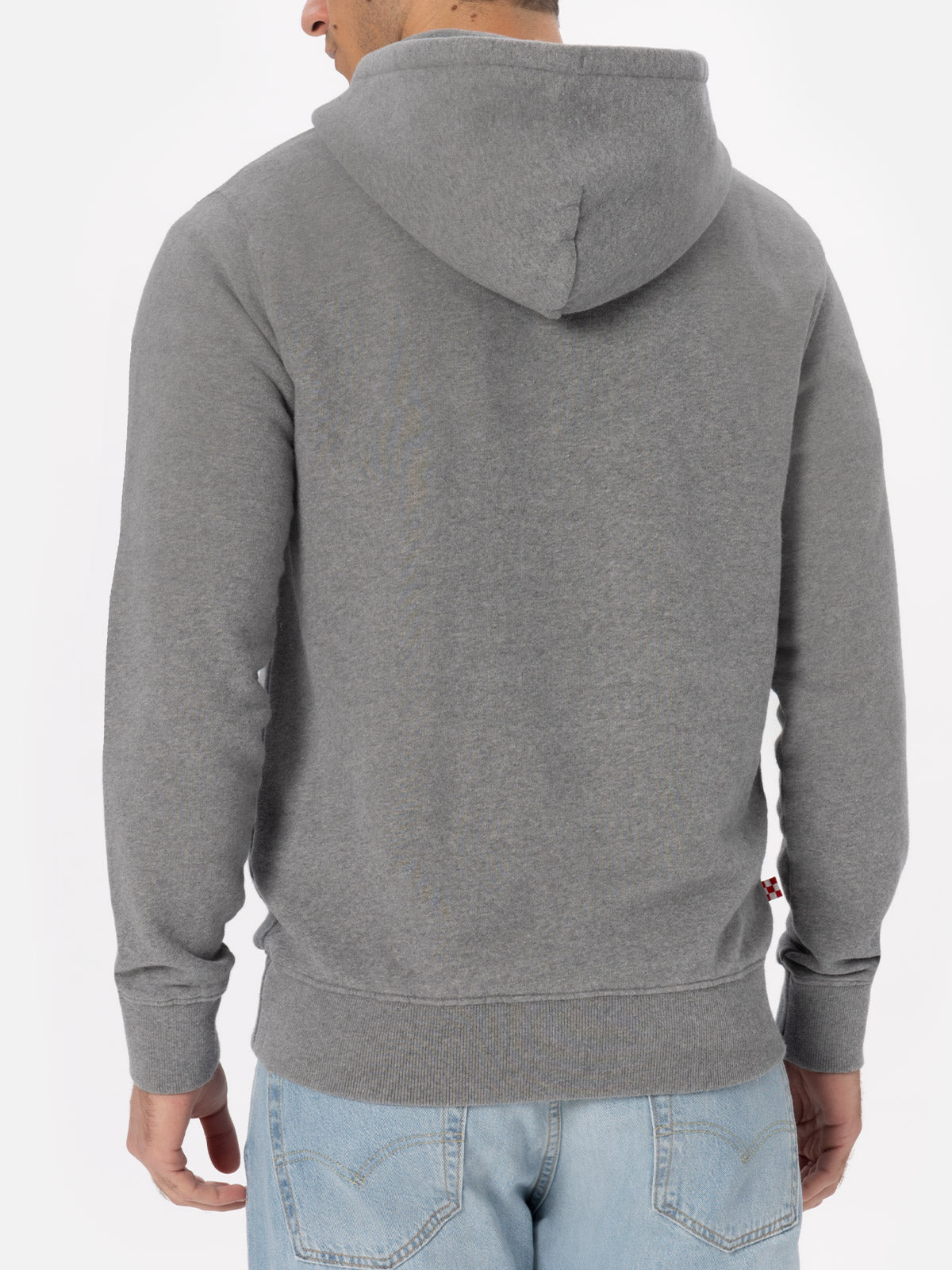 Man mélange grey sweatshirt Tribeca with St. Barth embroidery - MC2 Saint Barth