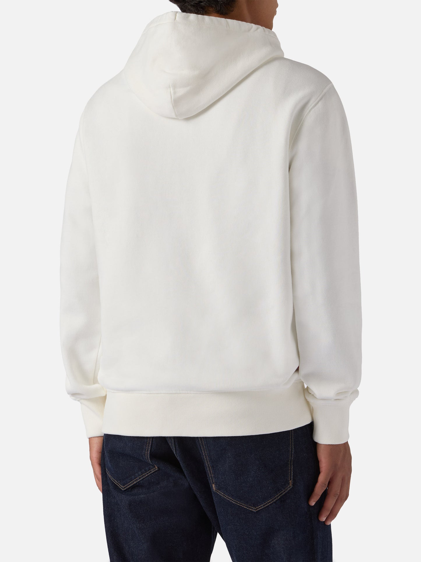 Felpa Tribeca in cotone bianco con cappuccio e stampa flock Yuppies | YUPPIES SPECIAL EDITION