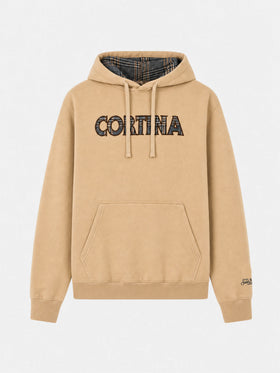 Beige Tribeca hoodie with Cortina patch