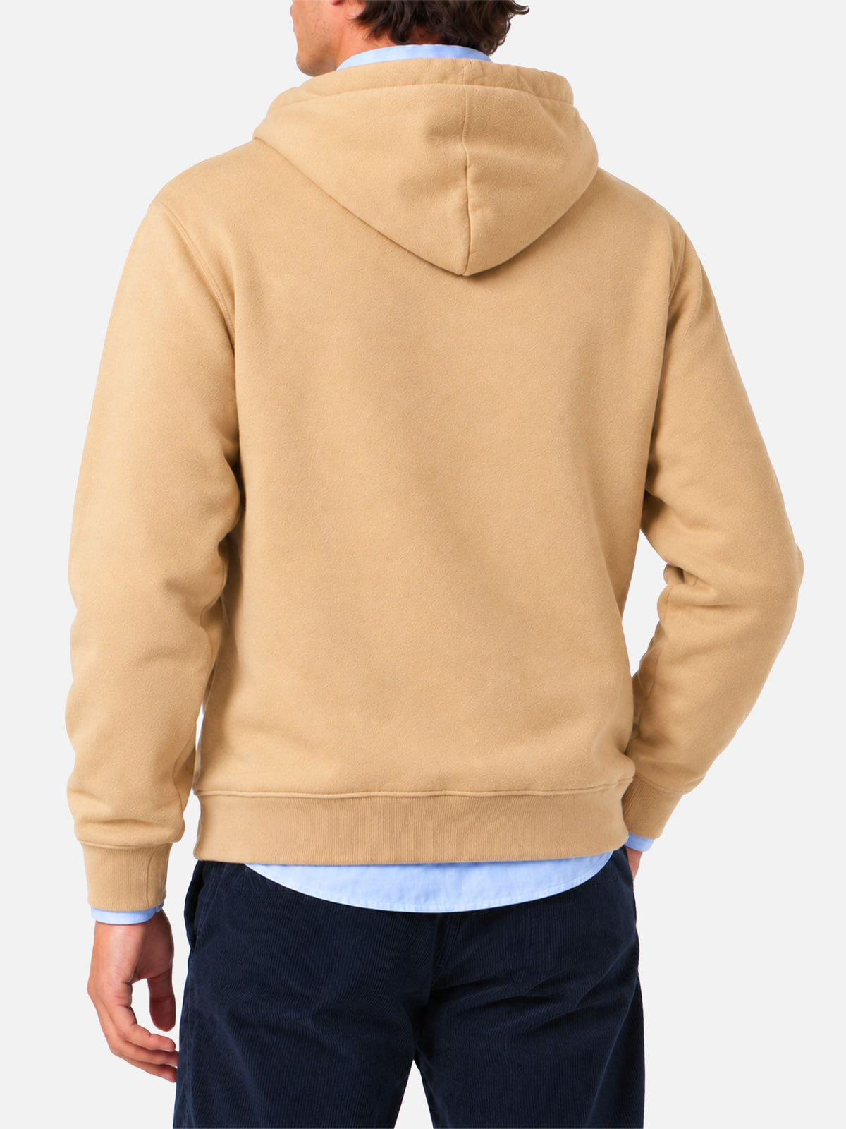 Sweat à capuche beige Tribeca avec patch Cortina 