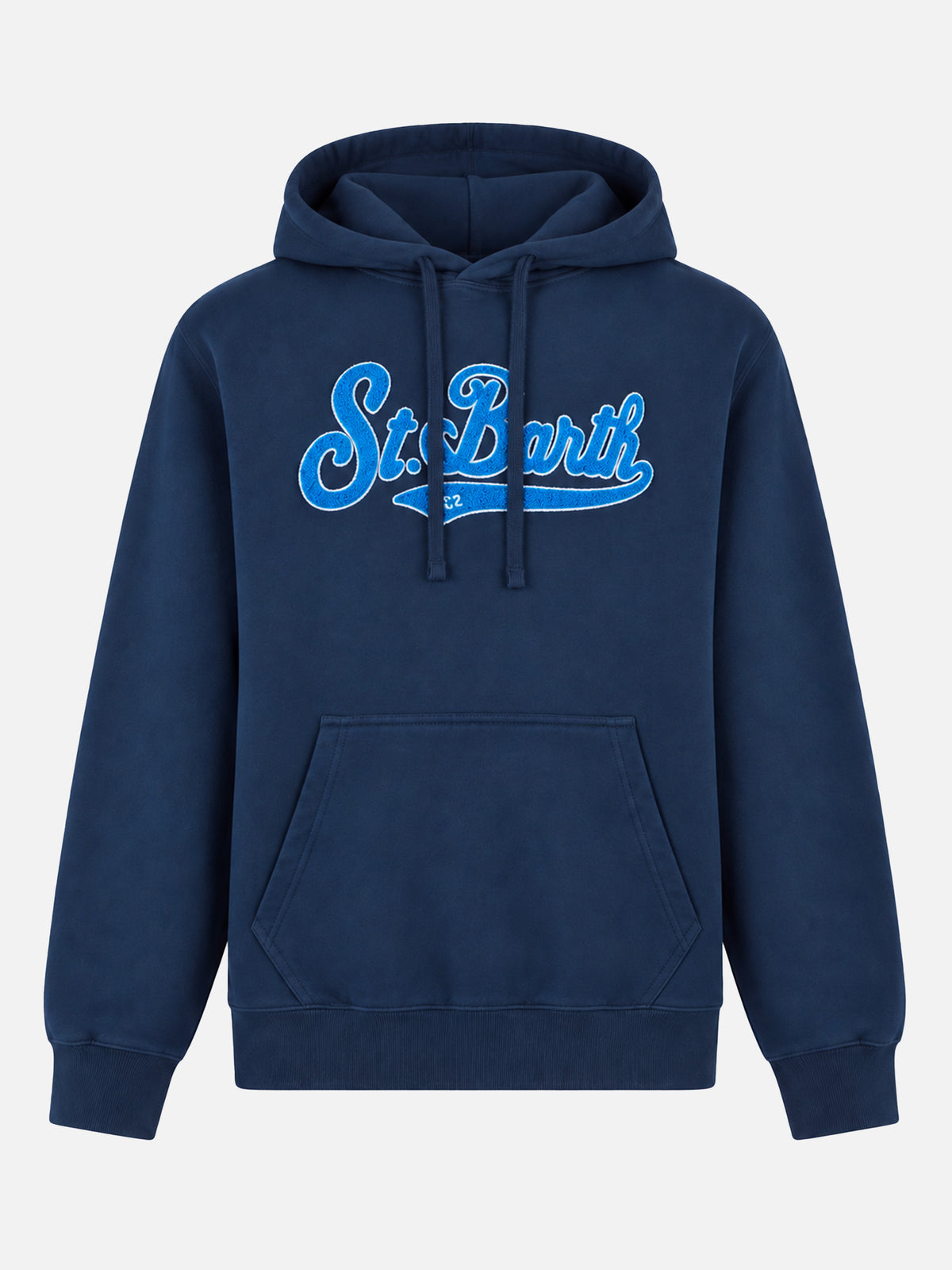 Felpa Tribeca cappuccio patch spugna blu