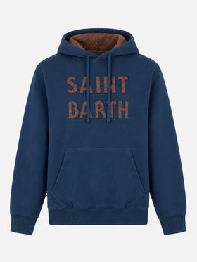 Sudadera con capucha azul Tribeca con parche 