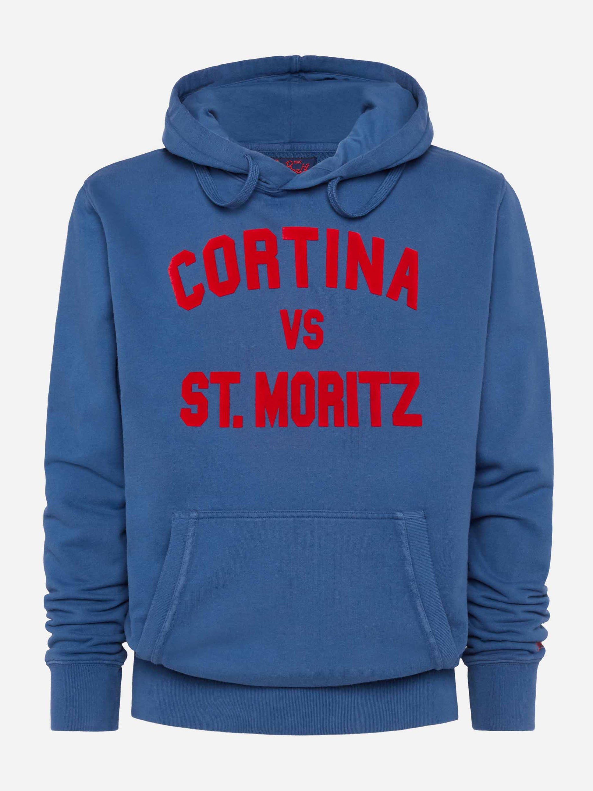Cotton fleece sweatshirt Tribeca with Cortina vs St. Moritz print - MC2 Saint Barth