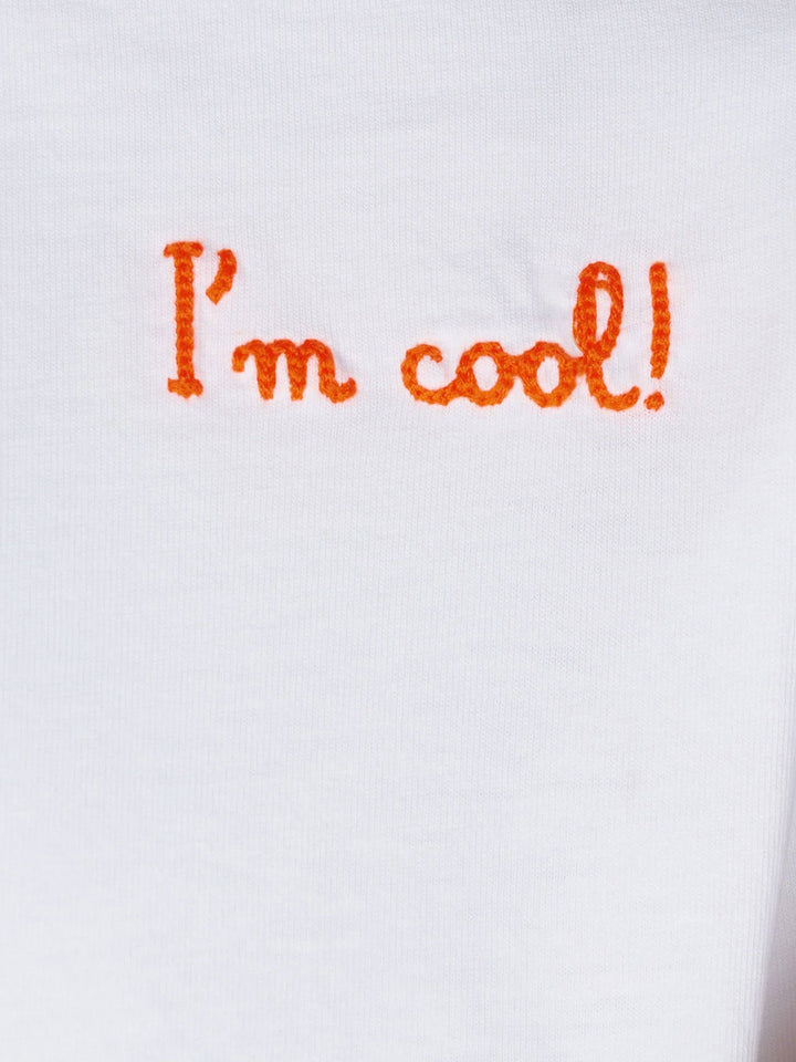 Camiseta de algodón para niño con bordado frontal I'm cool y Snoopy en la espalda | PEANUTS™ SPECIAL EDITION 