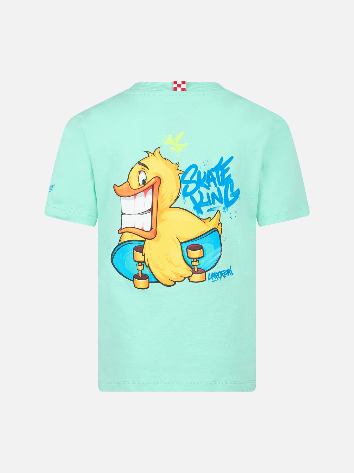 Boy cotton t-shirt with cryptopuppets ducky print | CRYPTOPUPPETS SPECIAL EDITION - MC2 Saint Barth