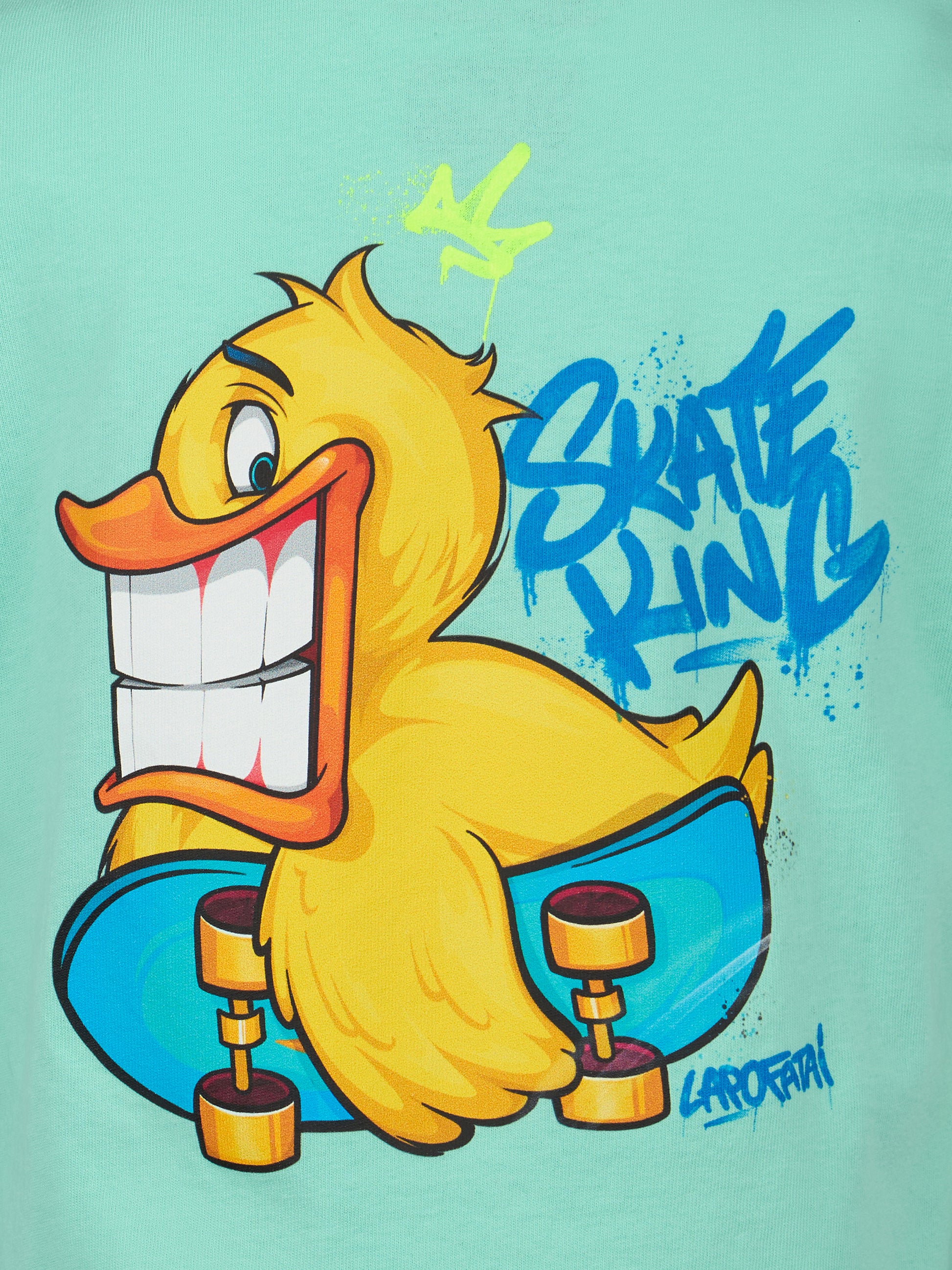 Boy cotton t-shirt with cryptopuppets ducky print | CRYPTOPUPPETS SPECIAL EDITION - MC2 Saint Barth