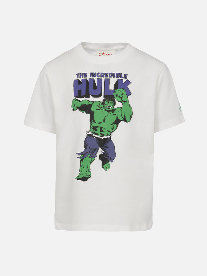 Mc2 Saint Barth T-shirt da bambino in cotone con stampa Hulk | EDIZIONE SPECIALE MARVEL