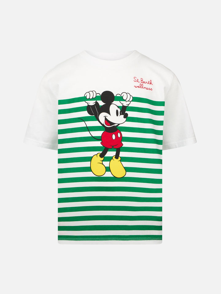 Boy cotton t-shirt with Mickey Mouse print and embroidery | DISNEY SPECIAL EDITION - MC2 Saint Barth