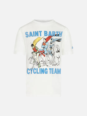 Boy cotton t-shirt with SAINT BARTH cycling team print | WARNER BROS SPECIAL EDITION - MC2 Saint Barth