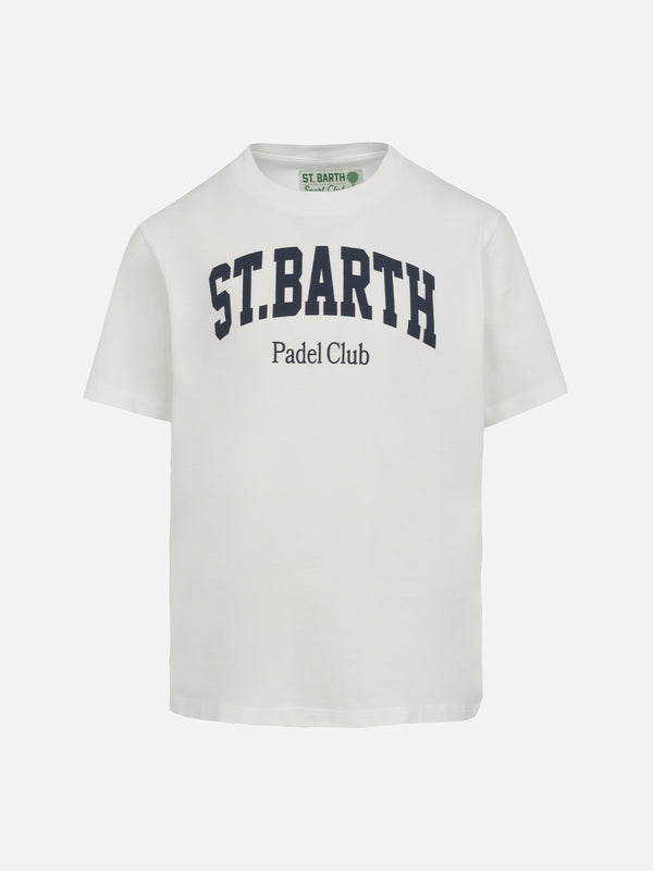 T-shirt bambino in cotone con scrittaSt. Stampa del club di padel Barth