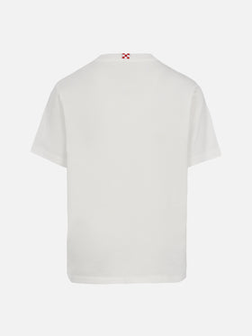 Boy cotton t-shirt withSt. Barth padel club print - MC2 Saint Barth