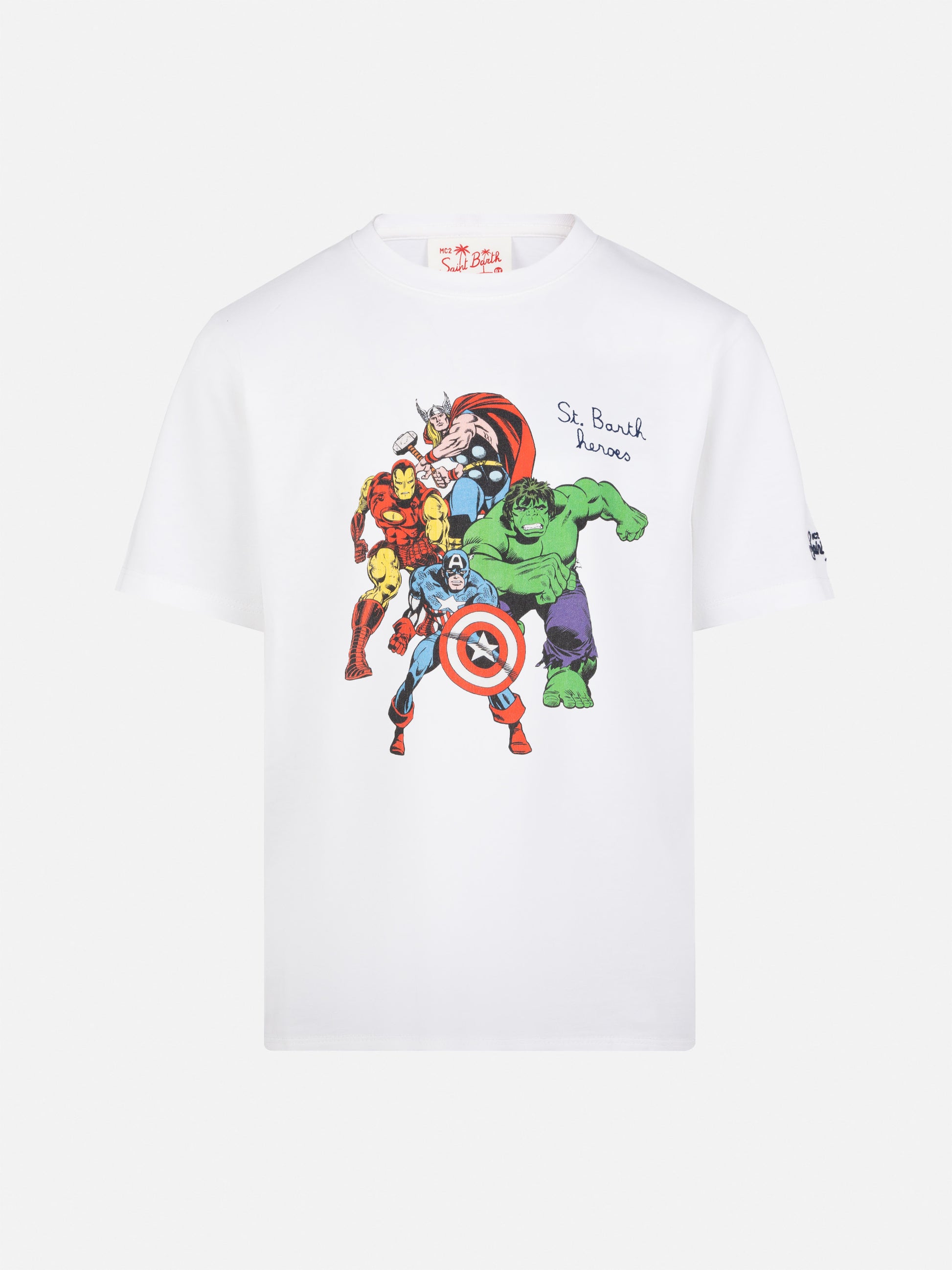 Cotton t-shirt with Marvel heroes print | MARVEL SPECIAL EDITION - MC2 Saint Barth