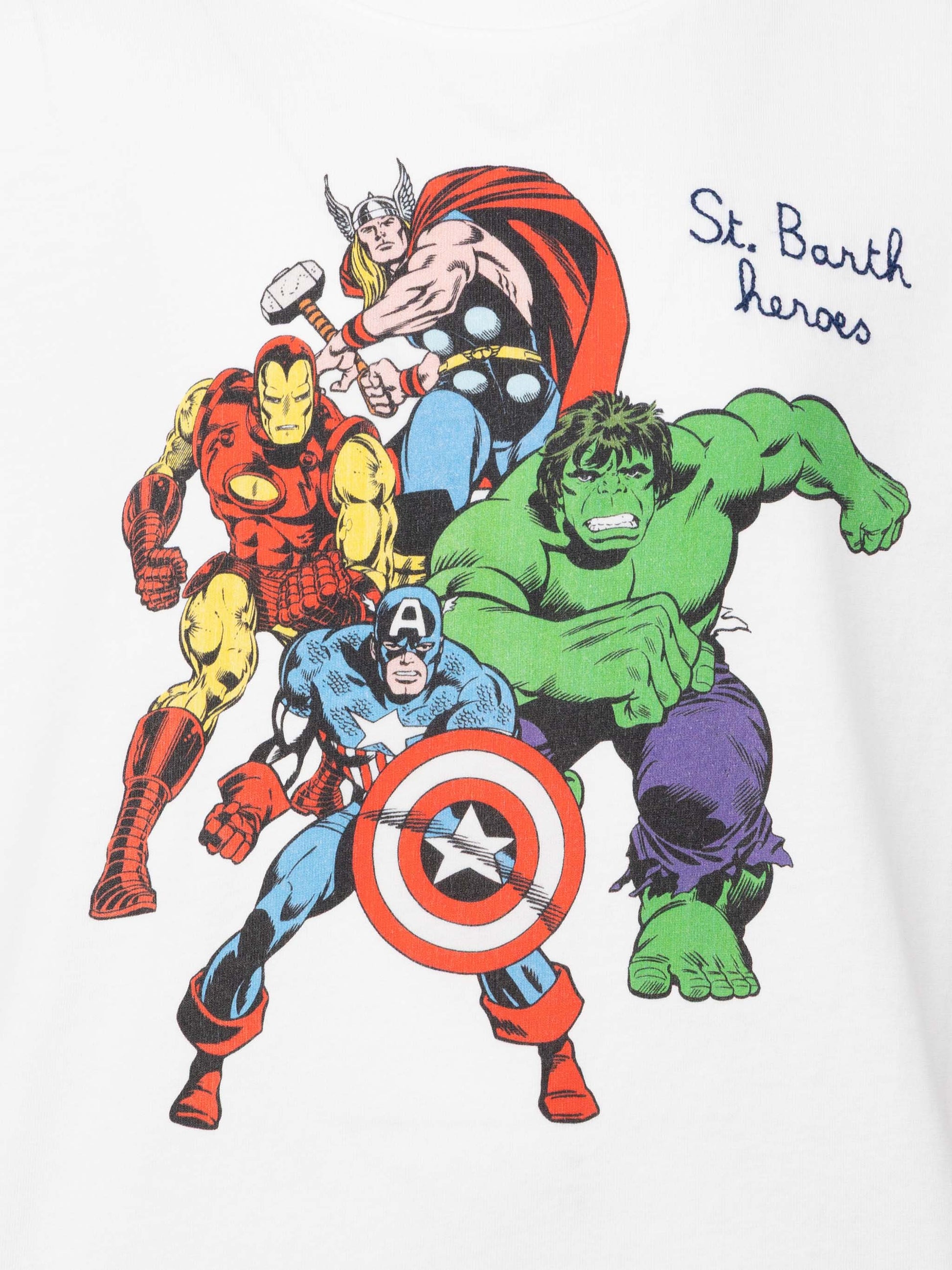 Cotton t-shirt with Marvel heroes print | MARVEL SPECIAL EDITION - MC2 Saint Barth