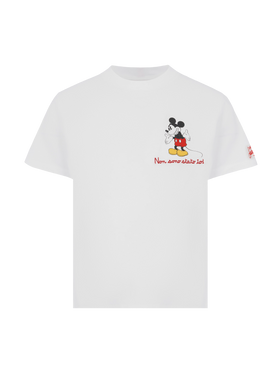 Cotton t-shirt with Non sono stato io embroidery and Mickey Mouse print | DISNEY® SPECIAL EDITION - MC2 Saint Barth