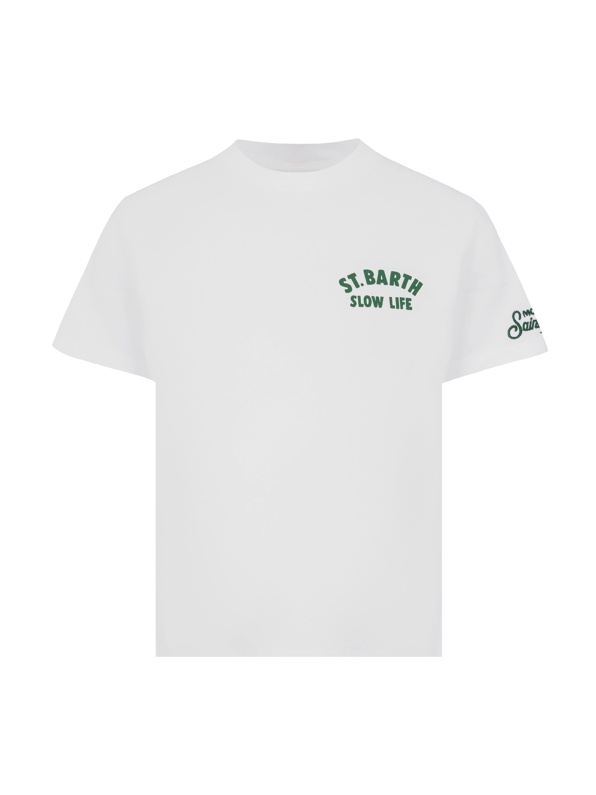 Cotton t-shirt with Saint Barth relaxed life print - MC2 Saint Barth