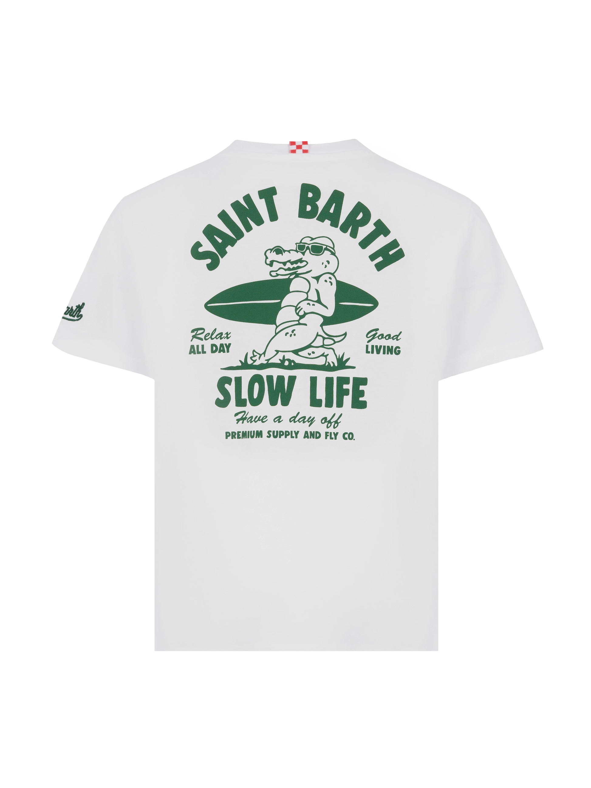 Cotton t-shirt with Saint Barth relaxed life print - MC2 Saint Barth