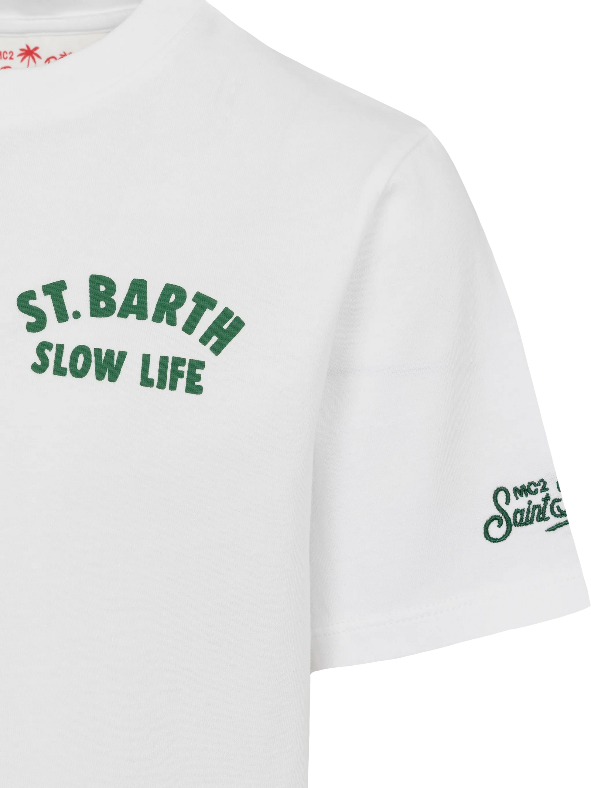 Cotton t-shirt with Saint Barth relaxed life print - MC2 Saint Barth