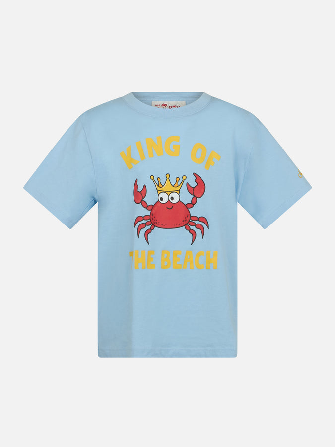 Mc2 Saint Barth T-shirt da bambino in cotone con stampa granchio King of the Beach