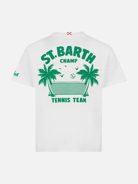 Cotton t-shirt with Saint Barth tennis team print - MC2 Saint Barth