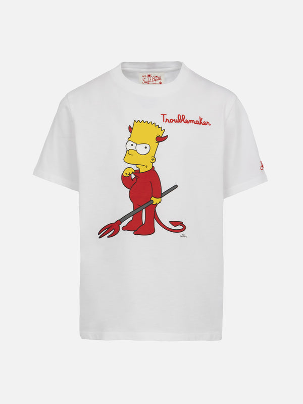 T-shirt bambino in cotone con stampa e ricamo Bart | L'EDIZIONE SPECIALE SIMPSON