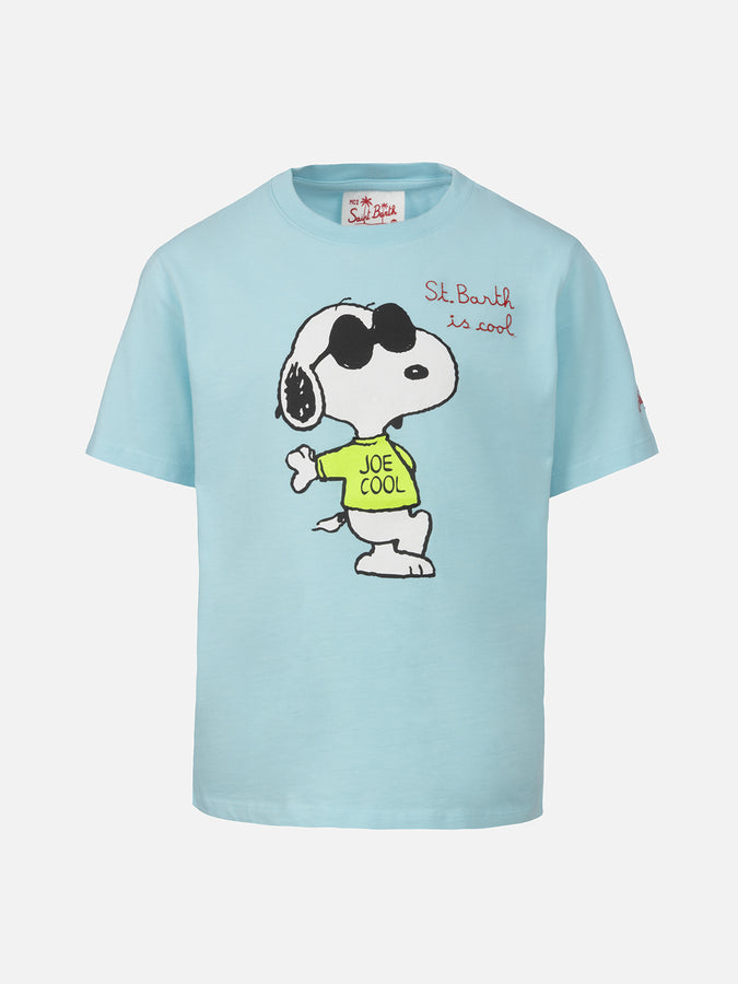 Mc2 Saint Barth T-shirt da bambino in cotone con stampa Snoopy e ricamo St. Barth is cool | EDIZIONE SPECIALE SNOOPY PEANUTS